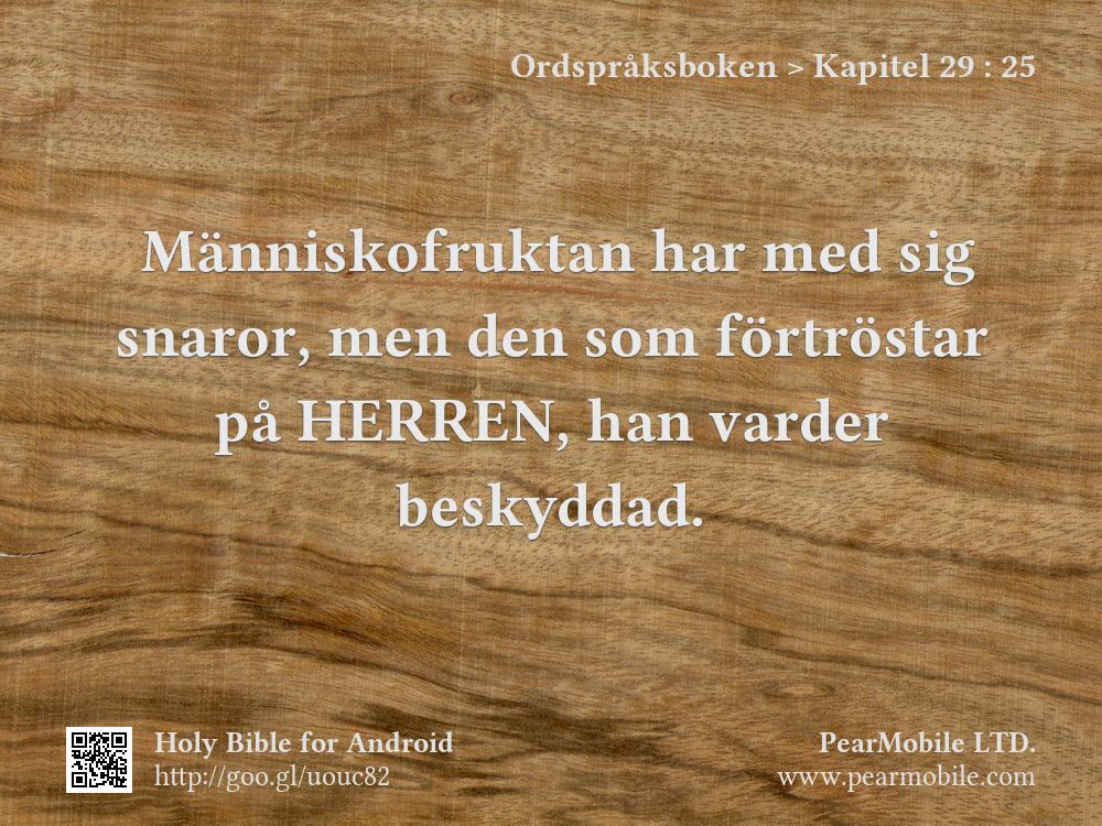 Ordspråksboken, Kapitel 29:25